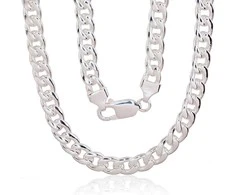 Sidabrinė grandinėlė Curb 7 mm - 7 mm. - 55 - 60.8 g.