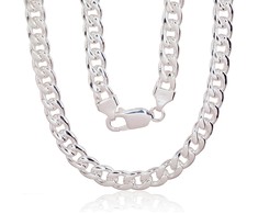 Sidabrinė grandinėlė Curb 7 mm - 7 mm. - 55 - 58 g.
