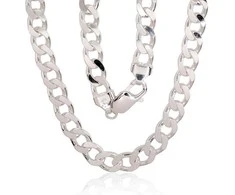 Sidabrinė grandinėlė Curb 7.5 mm - 50 - 7.5 mm. - 40.9 g.