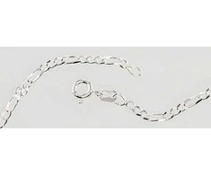 Sidabrinė grandinėlė Figaro 2,2 mm , briaunų apdirbimas deimantu - 5 g. - 45 - 2,2 mm.