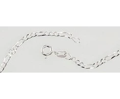 Sidabrinė grandinėlė Figaro 2,2 mm , briaunų apdirbimas deimantu - 55 - 6.2 g. - 2,2 mm.