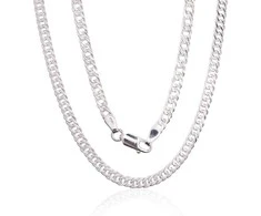 Sidabrinė grandinėlė Rombo 4 mm , briaunų apdirbimas deimantu - 4 mm. - 55 - 12.4 g.