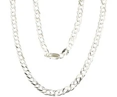 Sidabrinė grandinėlė Rombo 4 mm , briaunų apdirbimas deimantu - 4 mm. - 55 - 12.4 g.