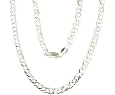 Sidabrinė grandinėlė Rombo 4 mm , briaunų apdirbimas deimantu - 4 mm. - 50 - 11 g.