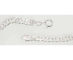 Sidabrinė grandinėlė Rombo 5.5 mm , briaunų apdirbimas deimantu - 50 - 5.5 mm. - 21.2 g.