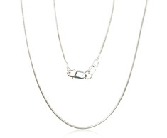 Sidabrinė grandinėlė Snake 1 mm - 1 mm. - 45 - 4.4 g.