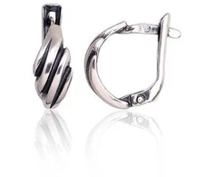 Sidabriniai auskarai anglišku užsegimu, Metalas: Sidabras, Praba: 925°, - 2.3 g. - 15 mm.