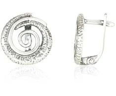 Sidabriniai auskarai anglišku užsegimu, Metalas: Sidabras, Praba: 925°, - 3.8 g. - 15 mm.