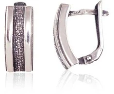 Sidabriniai auskarai anglišku užsegimu, Metalas: Sidabras, Praba: 925°, - 3.3 g. - 15 mm.
