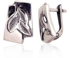 Sidabriniai auskarai anglišku užsegimu, Metalas: Sidabras, Praba: 925°, - 3.4 g. - 17 mm.