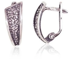 Sidabriniai auskarai anglišku užsegimu, Metalas: Sidabras, Praba: 925°, - 2.5 g. - 17 mm.