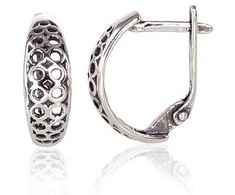 Sidabriniai auskarai anglišku užsegimu, Metalas: Sidabras, Praba: 925°, - 2.6 g. - 18 mm.