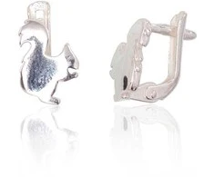 Sidabriniai auskarai anglišku užsegimu, Metalas: Sidabras, Praba: 925°, - 1.6 g. - 11 mm.