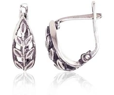 Sidabriniai auskarai anglišku užsegimu, Metalas: Sidabras, Praba: 925°, - 1.8 g. - 13 mm.