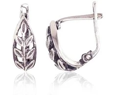 Sidabriniai auskarai anglišku užsegimu, Metalas: Sidabras, Praba: 925°, - 1.8 g. - 13 mm.