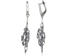 Sidabriniai auskarai anglišku užsegimu, Metalas: Sidabras, Praba: 925°, Akmuo: Perlai - 5.9 g. - 59 mm.
