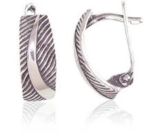 Sidabriniai auskarai anglišku užsegimu, Metalas: Sidabras, Praba: 925°, - 2.4 g. - 16 mm.