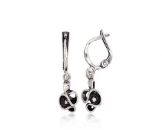 Sidabriniai auskarai anglišku užsegimu, Metalas: Sidabras, Praba: 925°, - 3.3 g. - 28 mm.
