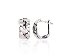 Sidabriniai auskarai anglišku užsegimu, Metalas: Sidabras, Praba: 925°, - 2.4 g. - 15 mm.