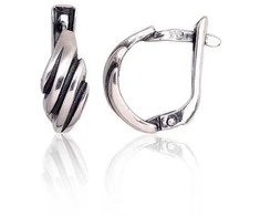 Sidabriniai auskarai anglišku užsegimu, Metalas: Sidabras, Praba: 925°, - 2.2 g. - 15 mm.