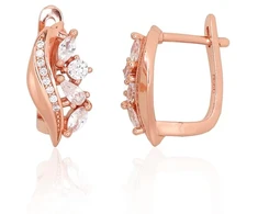 Sidabriniai auskarai ant cilindrinės spynos - 3.2 g. - 16 mm.