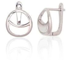 Sidabriniai auskarai ant cilindrinės spynos - 4.2 g. - 13 mm.