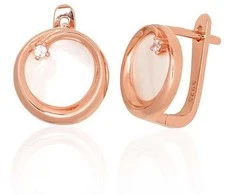 Sidabriniai auskarai ant cilindrinės spynos - 4.5 g. - 14 mm.