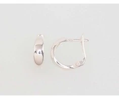 Sidabriniai auskarai ant cilindrinės spynos - 2.3 g. - 14 mm.