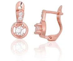 Sidabriniai auskarai ant cilindrinės spynos - 1.3 g. - 10 mm.