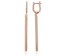 Sidabriniai auskarai ant cilindrinės spynos - 3.5 g. - 60 mm.