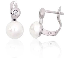 Sidabriniai auskarai ant cilindrinės spynos - 2.2 g. - 13 mm.