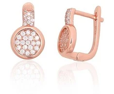 Sidabriniai auskarai ant cilindrinės spynos - 3.5 g. - 13 mm.