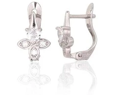 Sidabriniai auskarai ant cilindrinės spynos - 1.2 g. - 10 mm.