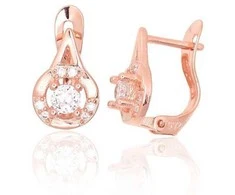 Sidabriniai auskarai ant cilindrinės spynos - 1.3 g. - 11 mm.