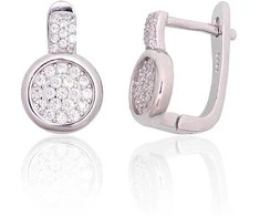 Sidabriniai auskarai ant cilindrinės spynos - 3.5 g. - 13 mm.