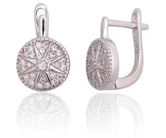 Sidabriniai auskarai ant cilindrinės spynos - 2.8 g. - 12.5 mm.