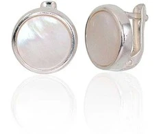 Sidabriniai auskarai ant cilindrinės spynos - 12 mm. - 4 g.