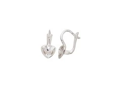Sidabriniai auskarai anglišku užsegimu, Metalas: Sidabras, Praba: 925°, Akmuo: Kristalai - 2.2 g. - 18 mm.