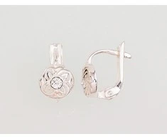 Sidabriniai auskarai ant cilindrinės spynos - 1.3 g. - 11 mm.