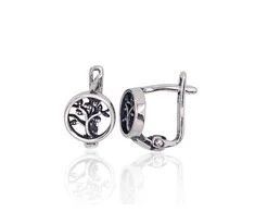 Sidabriniai auskarai anglišku užsegimu, Metalas: Sidabras, Praba: 925°, - 1.8 g. - 10 mm.