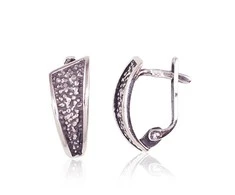 Sidabriniai auskarai anglišku užsegimu, Metalas: Sidabras, Praba: 925°, - 2.4 g. - 17 mm.