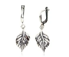 Sidabriniai auskarai anglišku užsegimu, Metalas: Sidabras, Praba: 925°, - 4.3 g. - 37 mm.