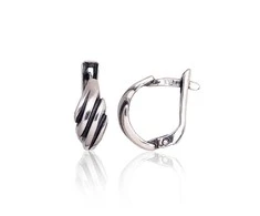 Sidabriniai auskarai anglišku užsegimu, Metalas: Sidabras, Praba: 925°, - 2.2 g. - 15 mm.