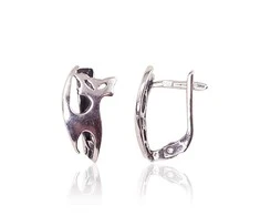 Sidabriniai auskarai anglišku užsegimu, Metalas: Sidabras, Praba: 925°, - 2.1 g. - 17 mm.