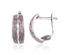 Sidabriniai auskarai anglišku užsegimu, Metalas: Sidabras, Praba: 925°, - 3.5 g. - 15 mm.