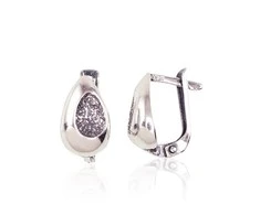 Sidabriniai auskarai anglišku užsegimu, Metalas: Sidabras, Praba: 925°, - 2.4 g. - 14 mm.