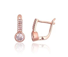 Sidabriniai auskarai ant cilindrinės spynos - 3.5 g. - 14.5 mm.