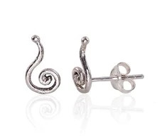 Sidabriniai auskarai Vinukai, Praba: 925°, Metalas: Sidabras - 11 mm. - 0.7 g.