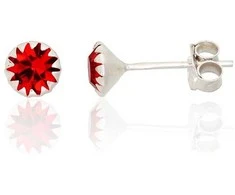 Sidabriniai auskarai –pusetai - 5 mm. - 0.5 g.