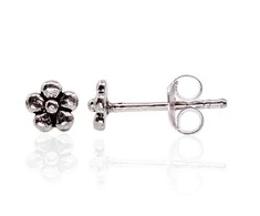 Sidabriniai auskarai Vinukai, Praba: 925°, Metalas: Sidabras - 5 mm. - 0.5 g.